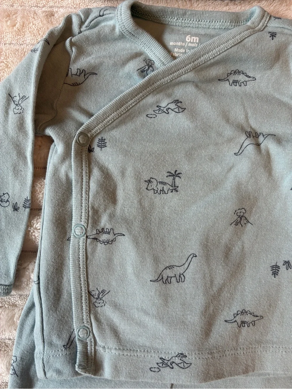 🦕 Carter’s 6M Dino Layette Set — 3 Piece Baby Outfit